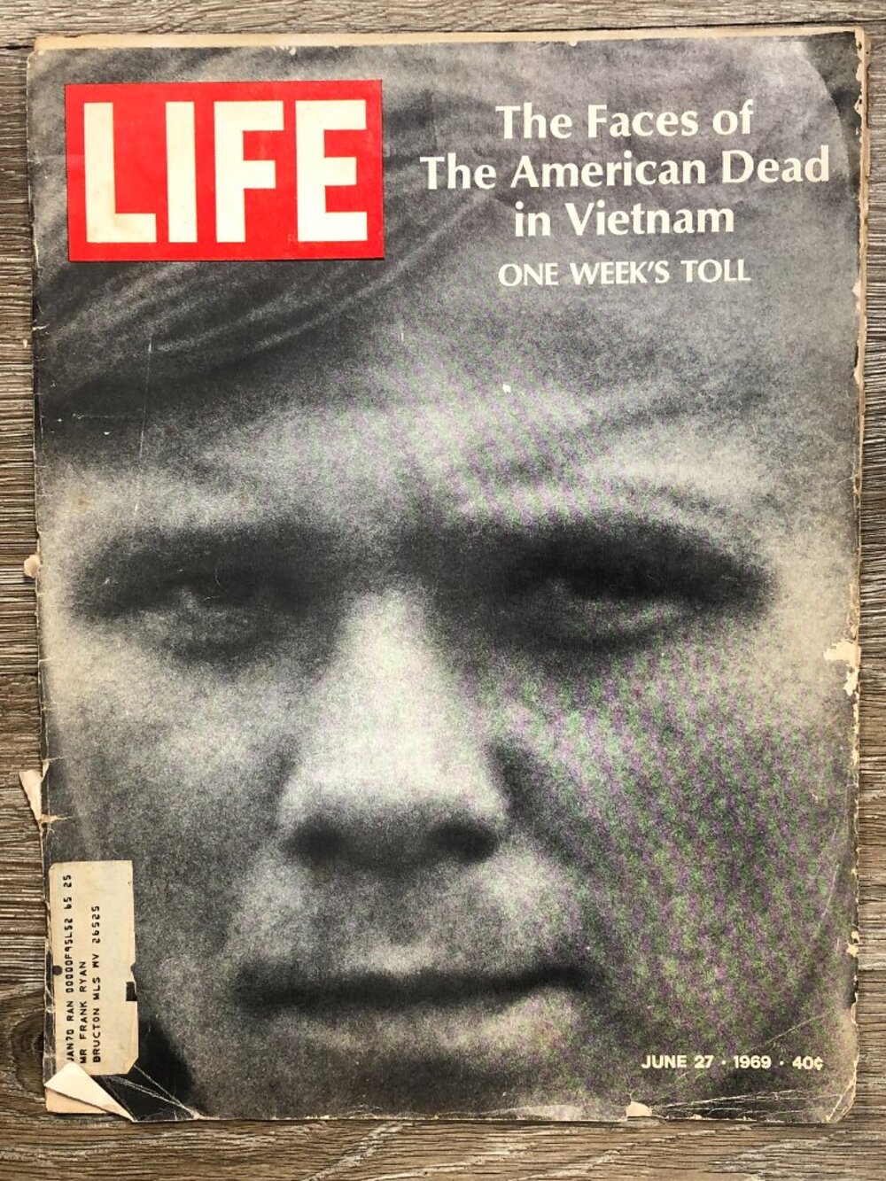 Life Magazine June 27, 1969 Faces of American Dead in Vietnam - Vtg Acceptable
